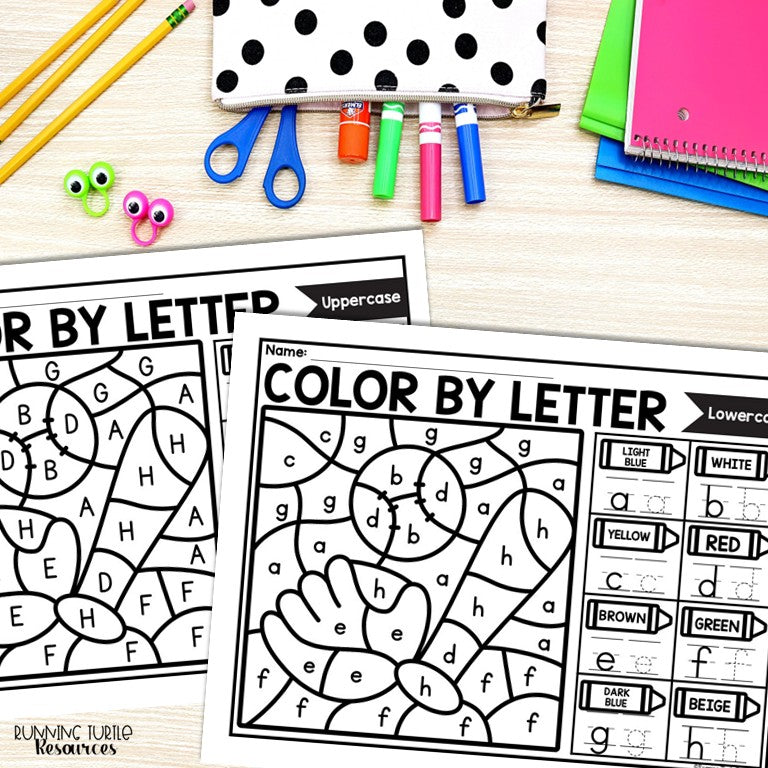 Sports Color by Letter and Beginning Sound Pages