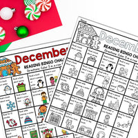December Reading Log, Bingo Reading Challenge and Bookmarks