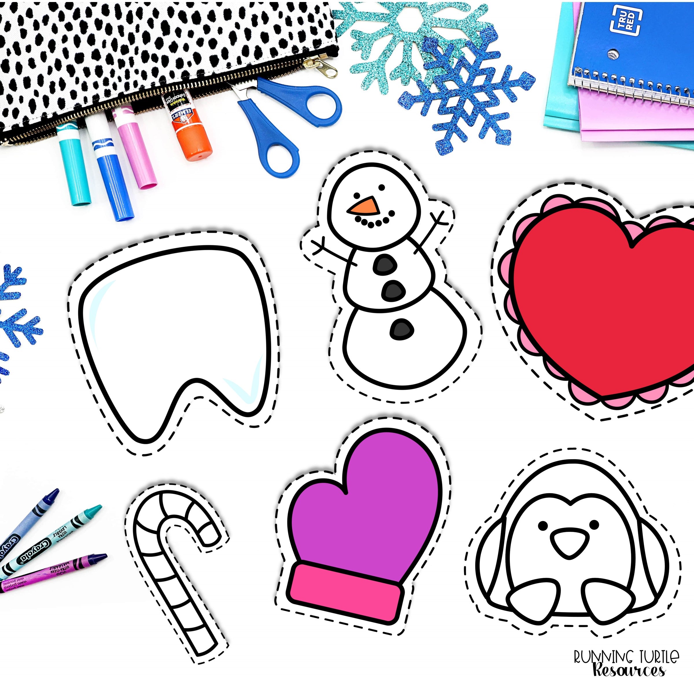 Winter Fine Motor Printables for Preschool, PreK and Kindergarten