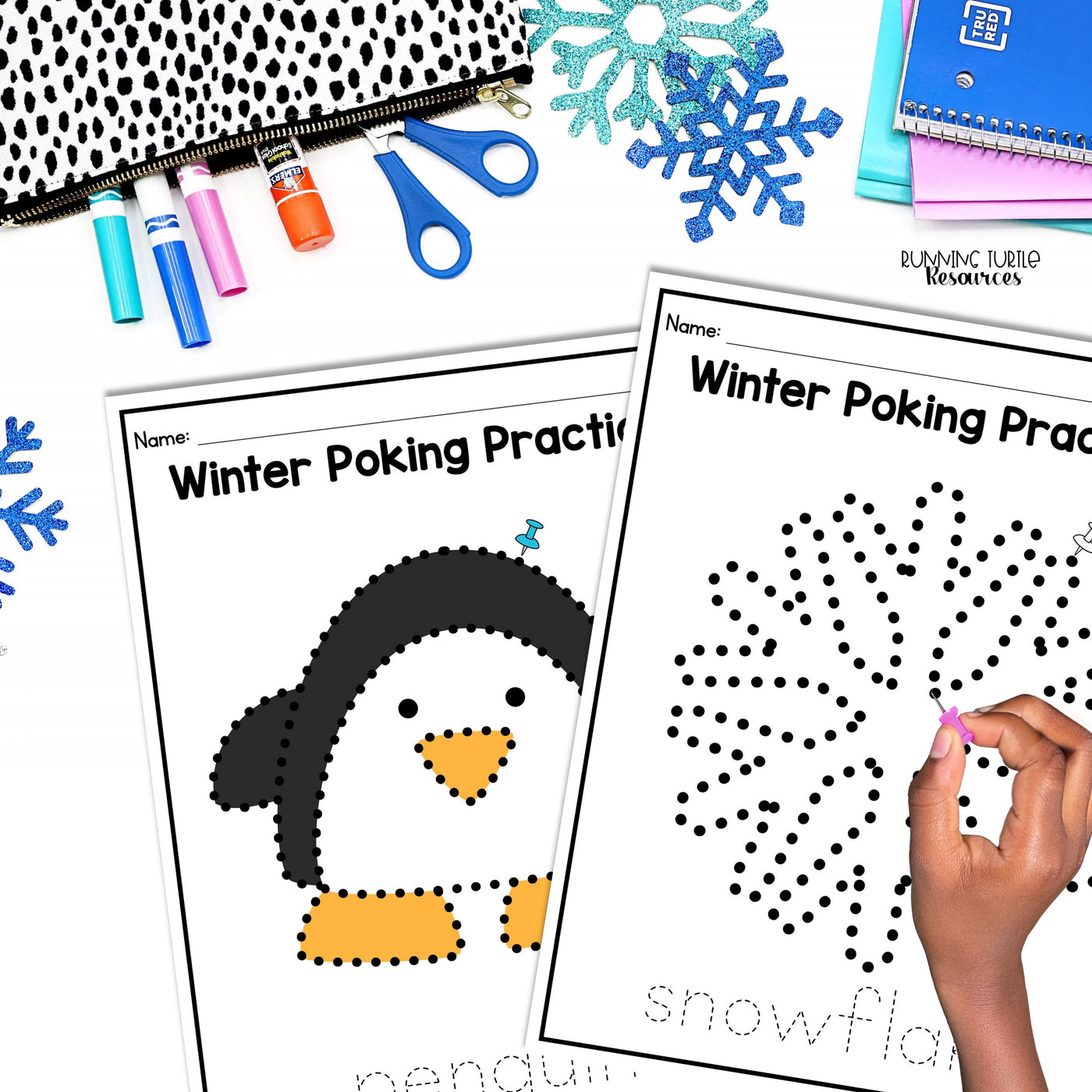 Winter Fine Motor Printables for Preschool, PreK and Kindergarten