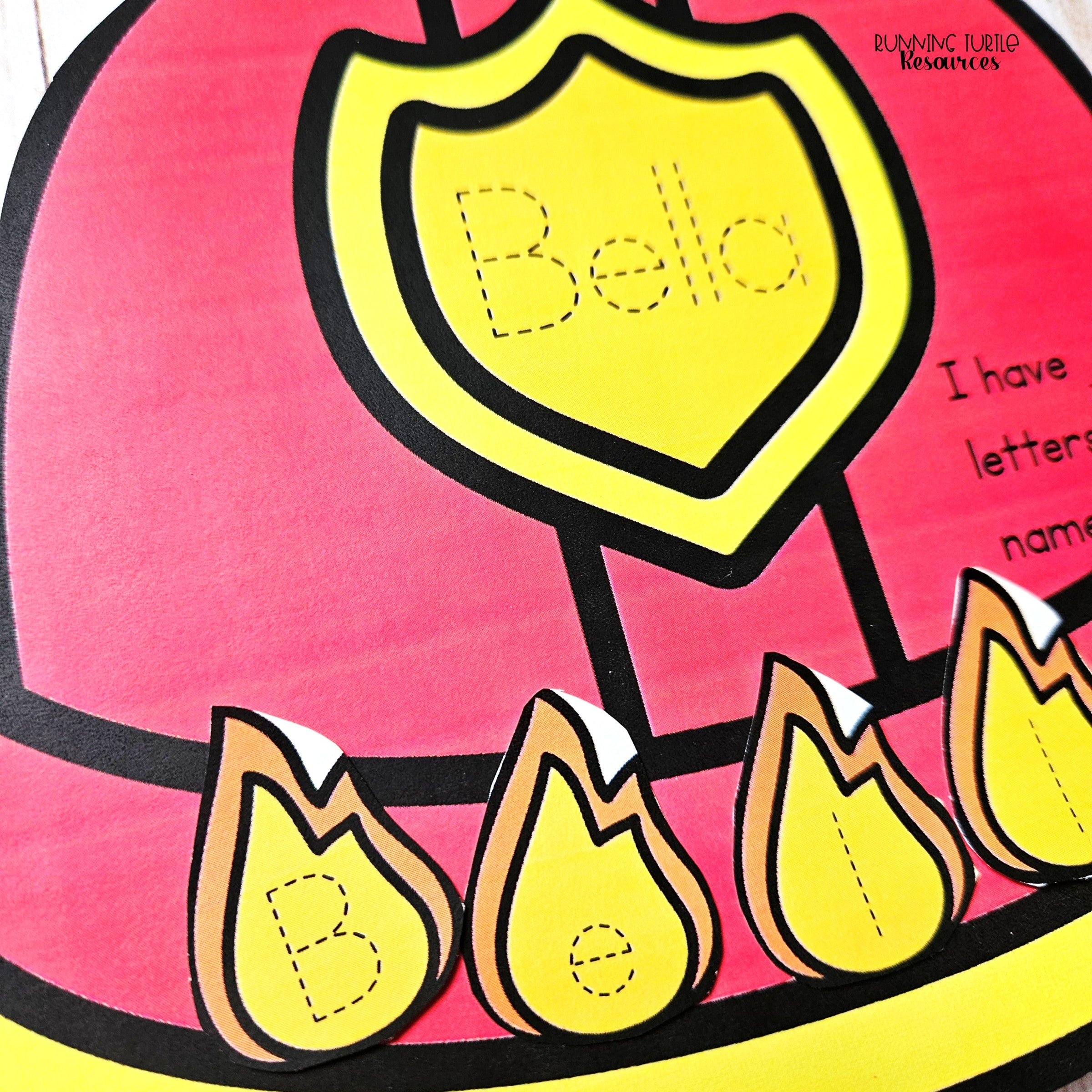 Firefighter Craft for Fire Safety Week, Preschool and Kindergarten Name Craft