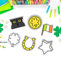 March Cutting Practice, Shamrock Cut Out, Rainbow Outline, St. Patricks Prek