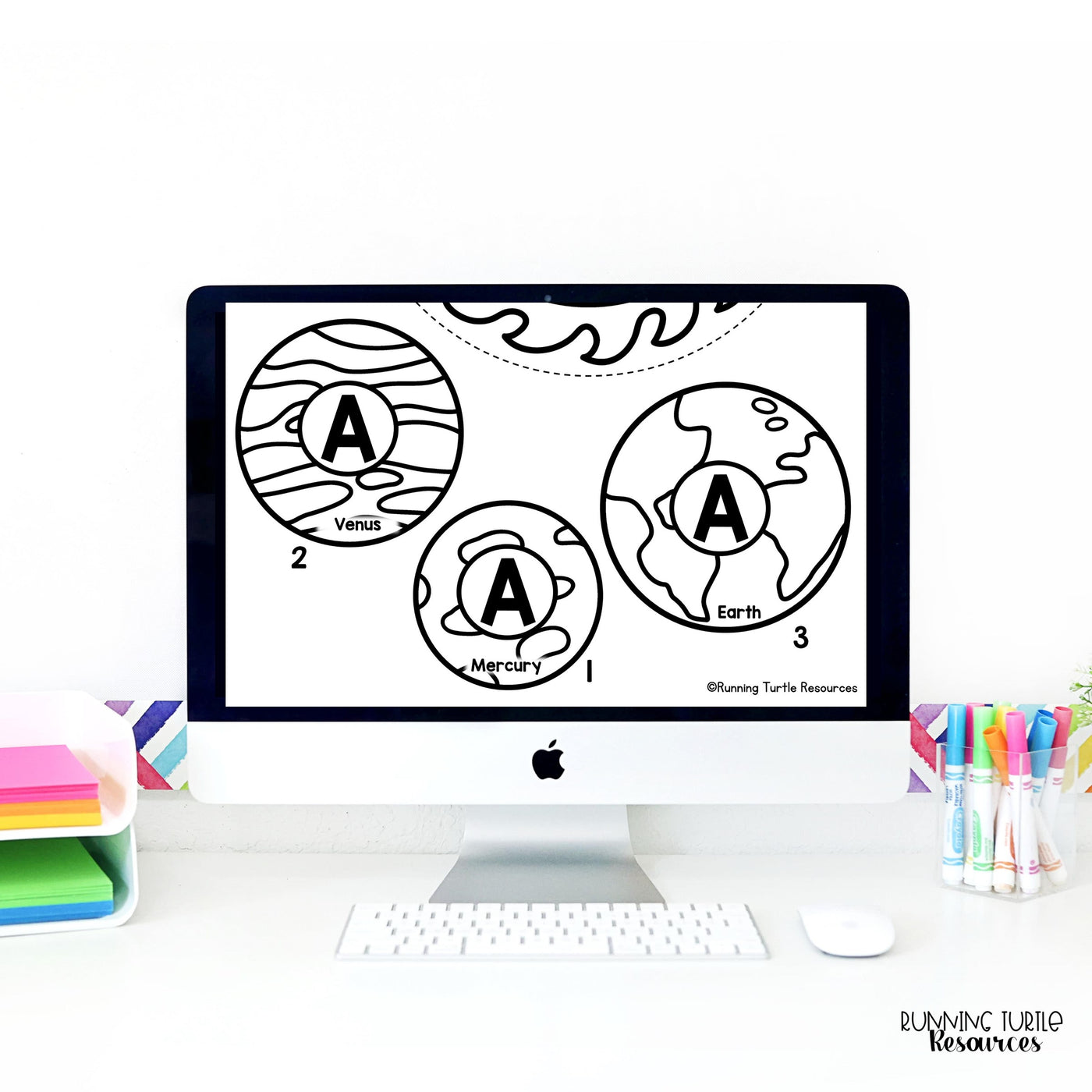 Space Name Craft, Solar System Craft for Preschool and Kindergarten for Artemis Space Mission