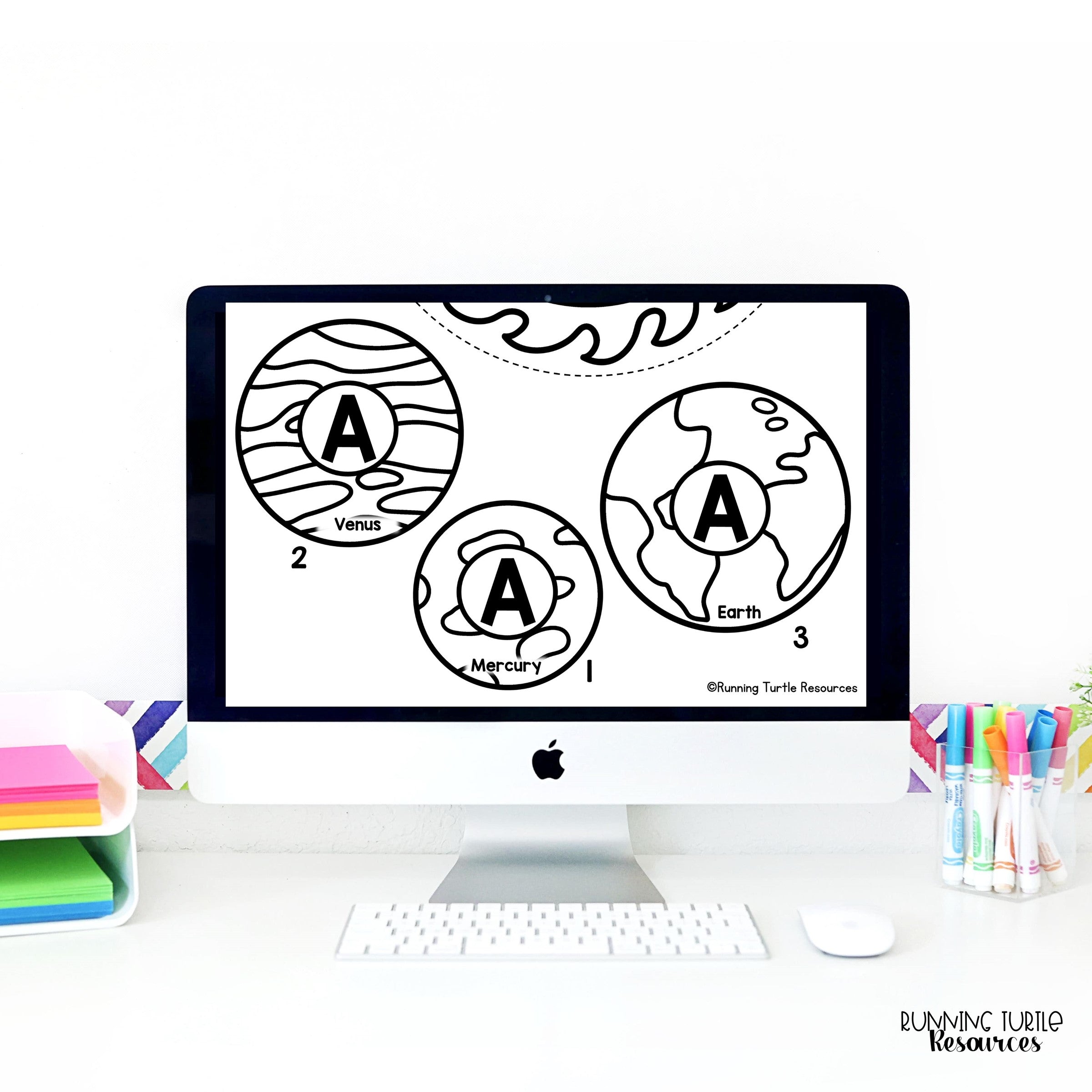 Space Name Craft, Solar System Craft for Preschool and Kindergarten for Artemis Space Mission