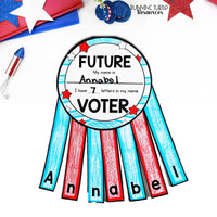 Future Voter Name Craft for Preschool and Kindergarten