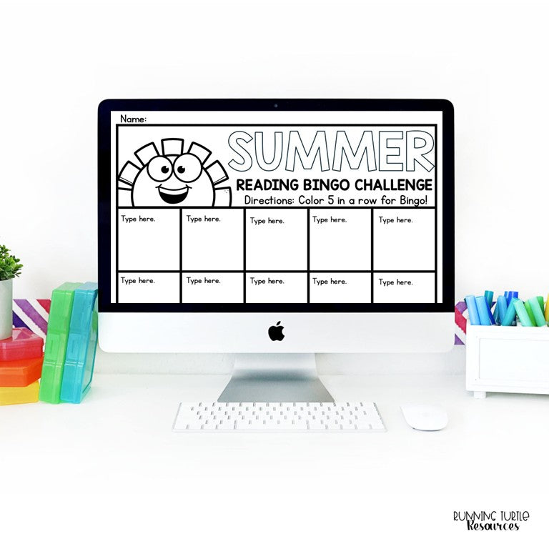 Summer Reading Bingo, June and July Reading Challenge and Bookmarks
