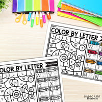 Transportation Color by Letter and Beginning Sound Pages, Things that Go Activities