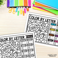 Zoo Color by Letter and Beginning Sound Pages