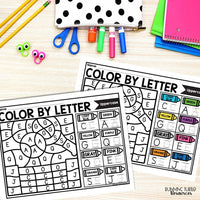 Sports Color by Letter and Beginning Sound Pages