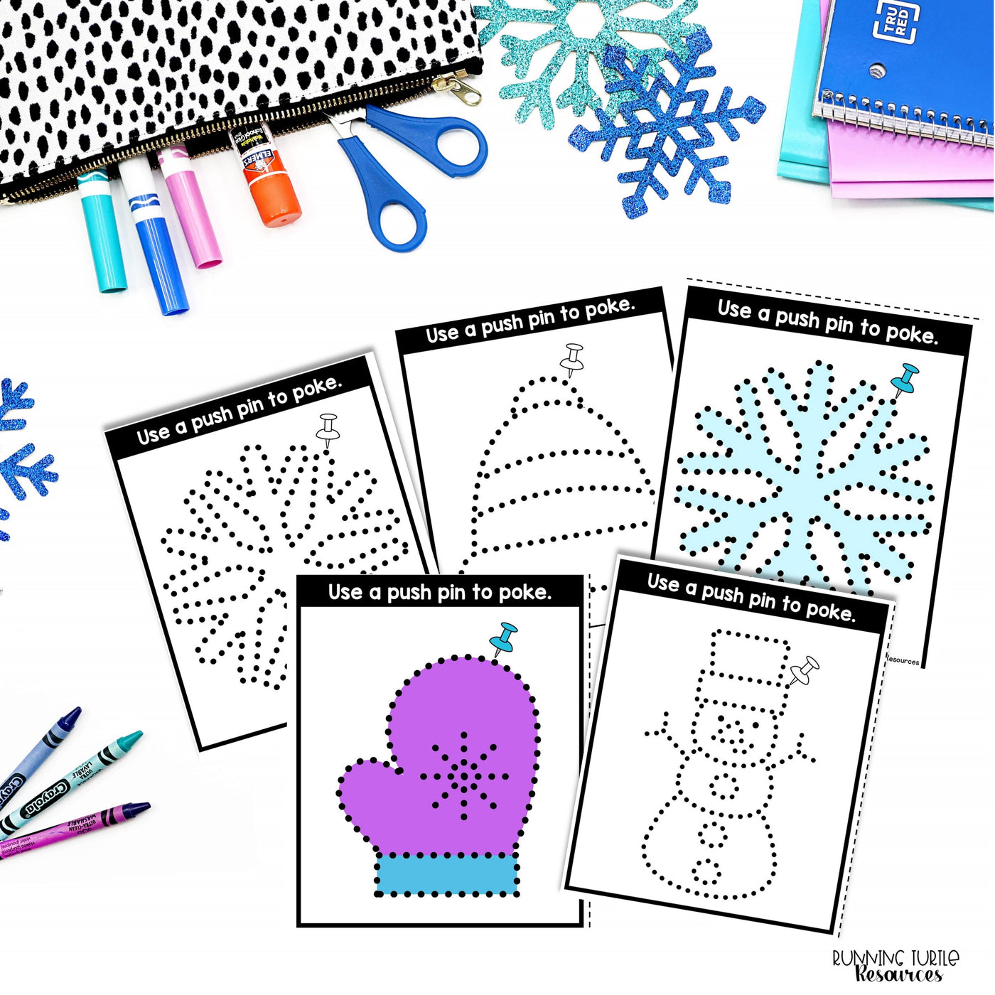 Winter Fine Motor Printables for Preschool, PreK and Kindergarten