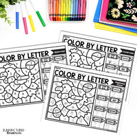 Farm Color by Letter and Beginning Sound Pages