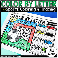 Sports Themed Color by Letter Printables