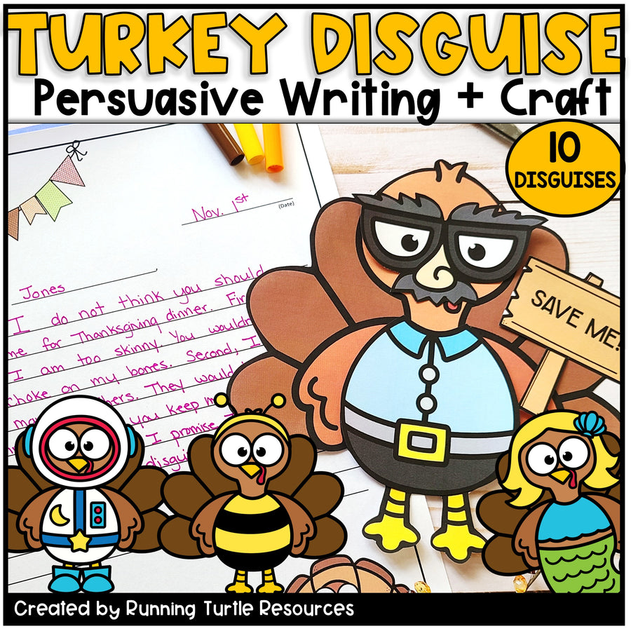 Disguise a Turkey Thanksgiving Persuasive Writing Activity