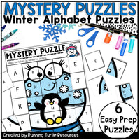 Winter Letter Match Mystery puzzles