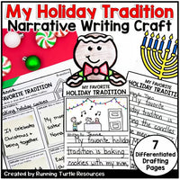 My Favorite Tradition Holiday Narrative Writing Craft, December Bulletin Board
