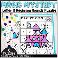 Promotional image showing a letter match puzzle revealing a fairy tale castle.