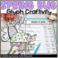 Colorful bug crafts with questionnaire to determine how to build a bug.