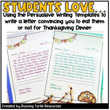 Disguise a Turkey Thanksgiving Persuasive Writing Activity