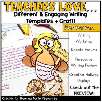 Disguise a Turkey Thanksgiving Persuasive Writing Activity