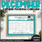 December 2022 Kindness Calendar *Editable* l Lifetime Updates