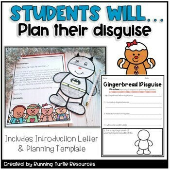 Gingerbread Disguise Activity Craft l Christmas Writing Activity