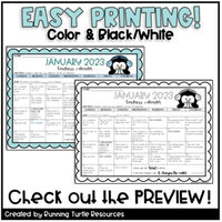 January 2023 Kindness Calendar *Editable* l Lifetime Updates