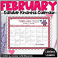 February 2023 Kindness Calendar *Editable* l Lifetime Updates