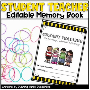 No Prep Student Teacher Memory Book Editable