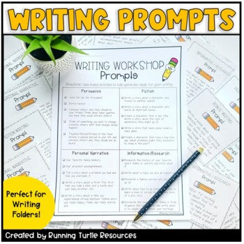 WRITING PROMPTS l ELA Task Cards l Writing Workshop Ideas