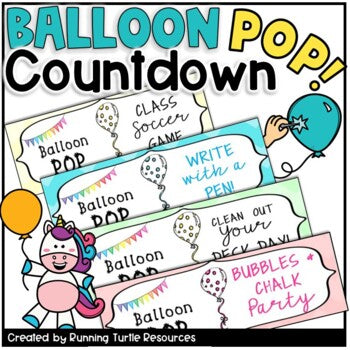 End of Year BALLOON POP Countdown