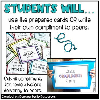 Editable Compliment Cards l Social Emotional Learning