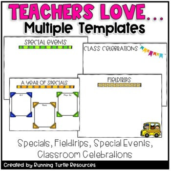 Digital Yearbook Templates for Students, End of Year Memory Book