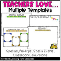Digital Yearbook Templates for Students, End of Year Memory Book