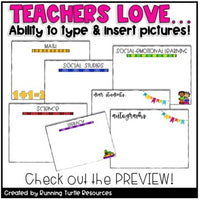 Digital Yearbook Templates for Students, End of Year Memory Book