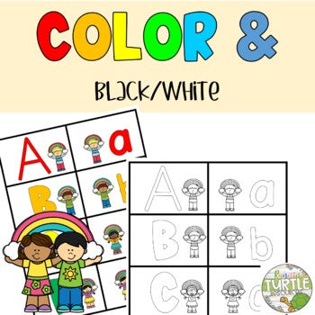 Free Rainbow Letter and Number Prewriting Cards