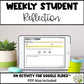 Digital Weekly Student Reflection