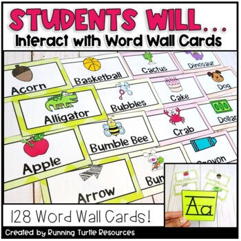 Alphabet Letter of the Week Posters l Word Wall Cards l Back to School