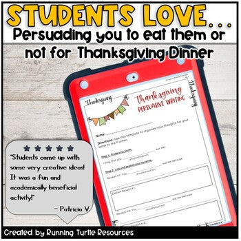 Digital Thanksgiving Turkey Persuasive Writing with Google Slides TM