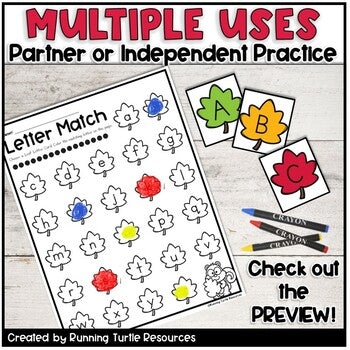 Fall Leaf Literacy Centers Preschool Kindergarten Leaves Activity