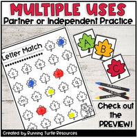 Fall Leaf Literacy Centers Preschool Kindergarten Leaves Activity