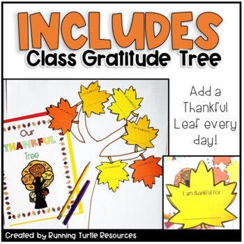 Gratitude Tree, Thanksgiving Countdown Chain, Gratitude Activities SEL