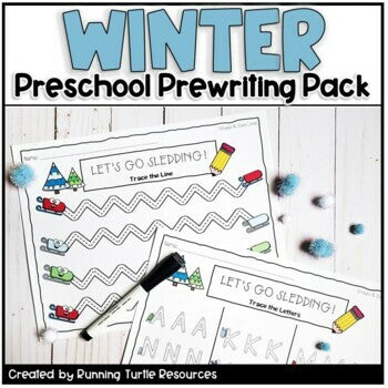 Winter Tracing Activities Preschool Writing