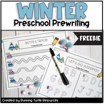 Winter Writing Tracing Activities Preschool Writing FREE