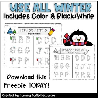 Winter Writing Tracing Activities Preschool Writing FREE