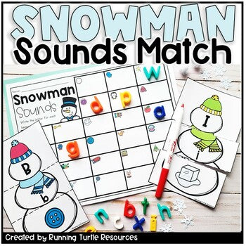 Snowman Beginning Sounds Literacy Center