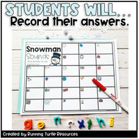 Snowman Beginning Sounds Literacy Center