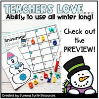Snowman Beginning Sounds Literacy Center