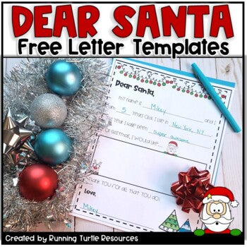 Letter to Santa Template, Dear Santa Friendly Letter