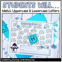 Winter Letter Match SPLAT Game l Winter Playdough Literacy Center