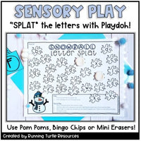 Winter Letter Match SPLAT Game l Winter Playdough Literacy Center